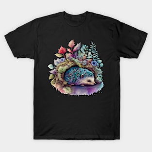 Cute Hedgehog | Colorful Psychedelic Art T-Shirt